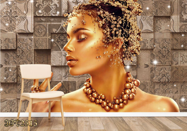 پوستر دیواری پرتره زن برای سالن زیبایی WA2115