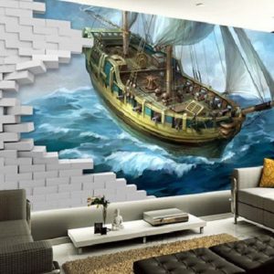 پوستر دیواری طرح کشتی و قایق دزدان دریایی