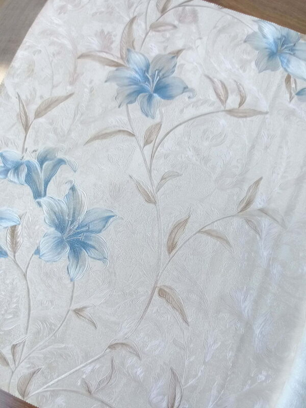 کاغذ دیواری اتاق خواب گل آبی